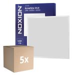 Fordelspakke 5x Noxion LED Panel Ecowhite V4.0 28W 3400lm - 840 Kold Hvid | 60x60cm - UGR <19 - Philips driver