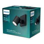 Philips Runner Vægbelysning Metal Sort | Egnet til 1x GU10 