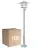 Fordelspakke 10x Nordlux Agger Piedestallampe Metal Brushed Aluminium | Egnet til 1x E27 
