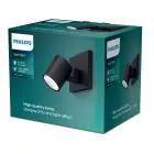Philips Runner Vægbelysning Metal Sort | Egnet til 1x GU10 